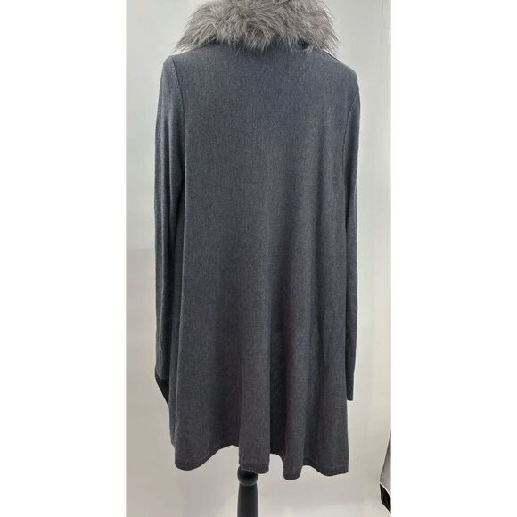 Boston Proper Faux Fur Sweater Cardigan Size Small - Picture 5 of 12